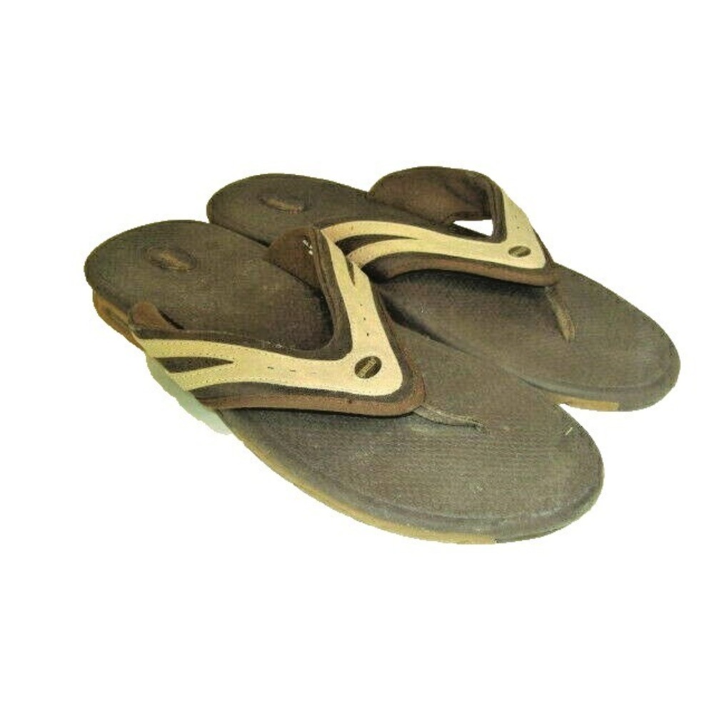 Mens Speedo Brown Slides Thongs Beach Swim Sandals Shoes sz 12